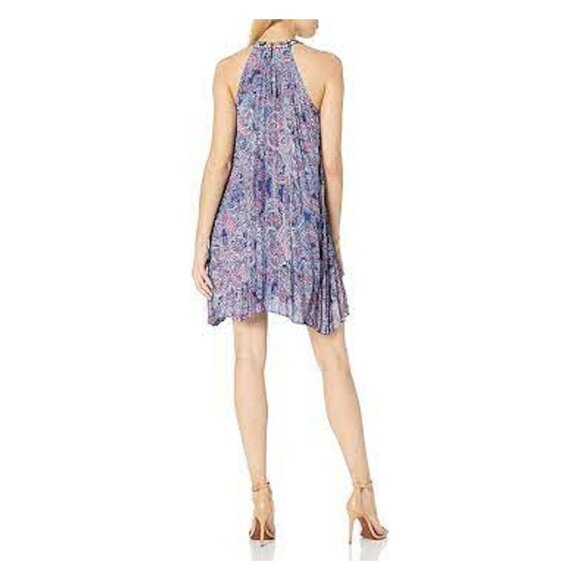 PARKER Pleated Asymmetrical Hem AVON Dress - Picture 2 of 10